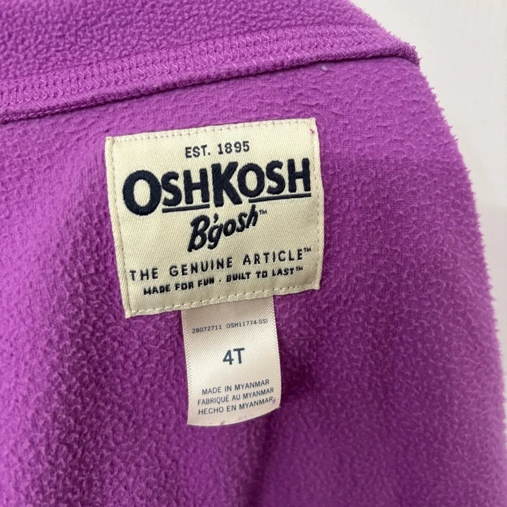 Purple Colorblock Fleece Jacket | OshKosh 4T